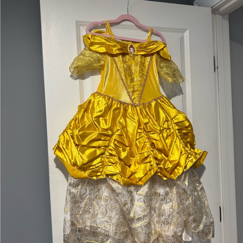 Disney Gold Theater Costume with Puffy Sleeves and Voluminous Skirt